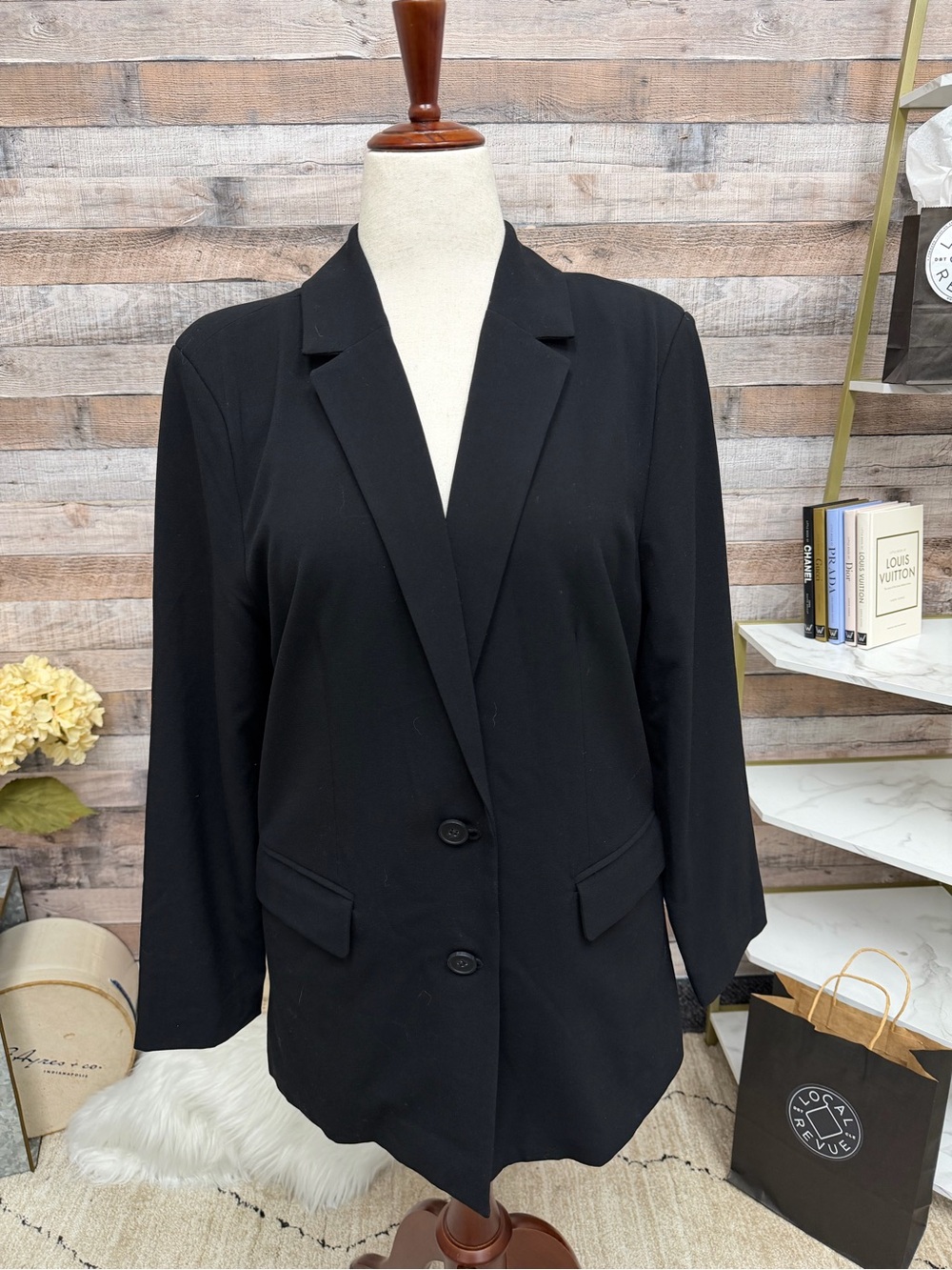 Leith Black Oversized Blazer M
